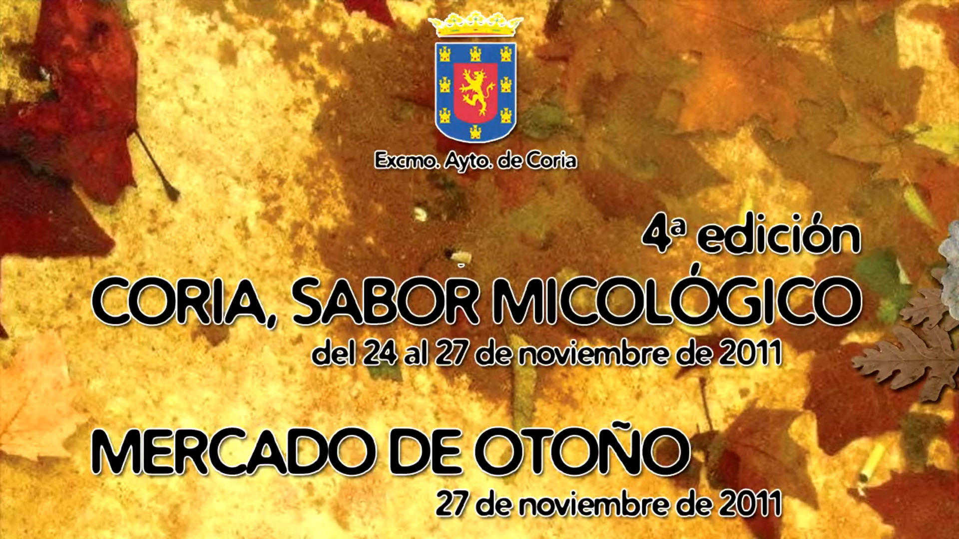 Vídeo de Rueda de Prensa de la IV Semana Gastronómica «Coria Sabor Micológico» y Primer  Mercado de Otoño