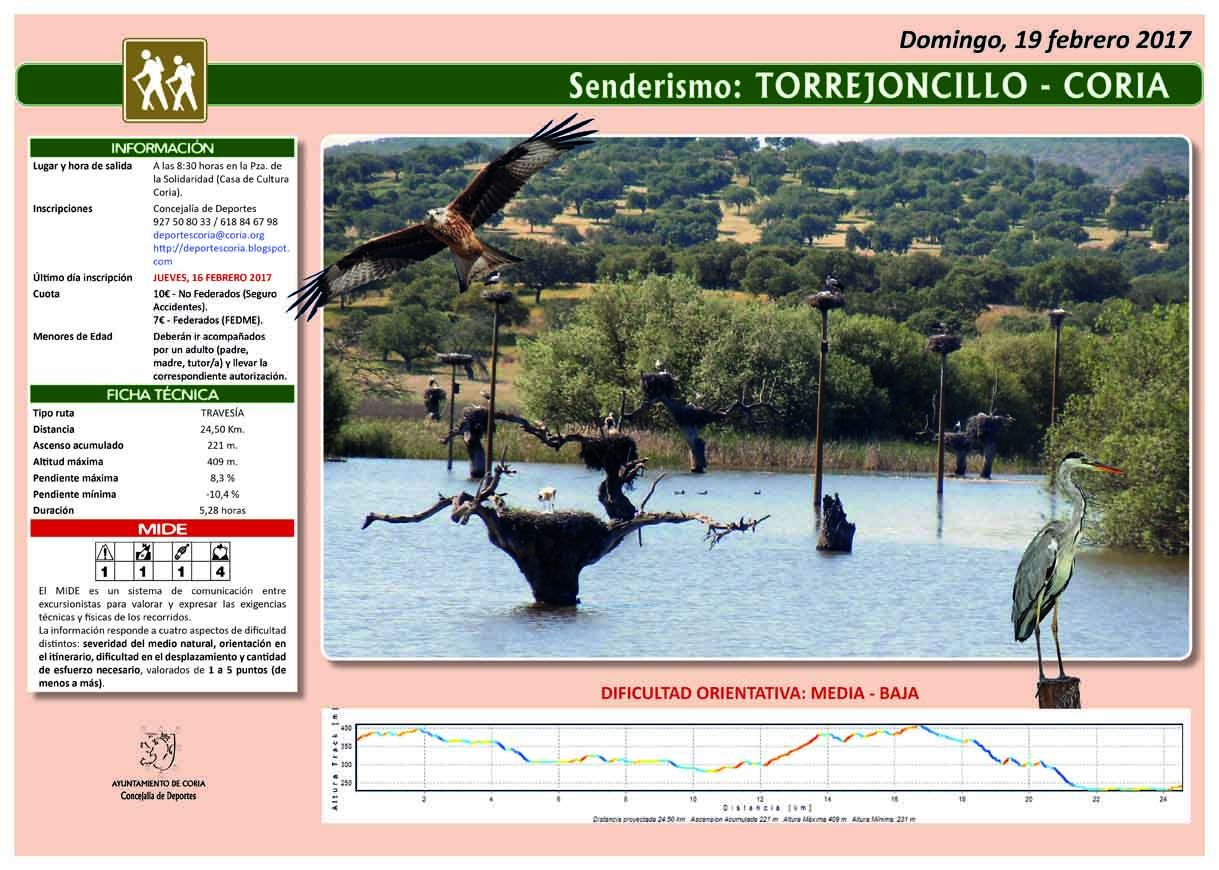 Ruta Senderista: «Torrejoncillo-Coria»