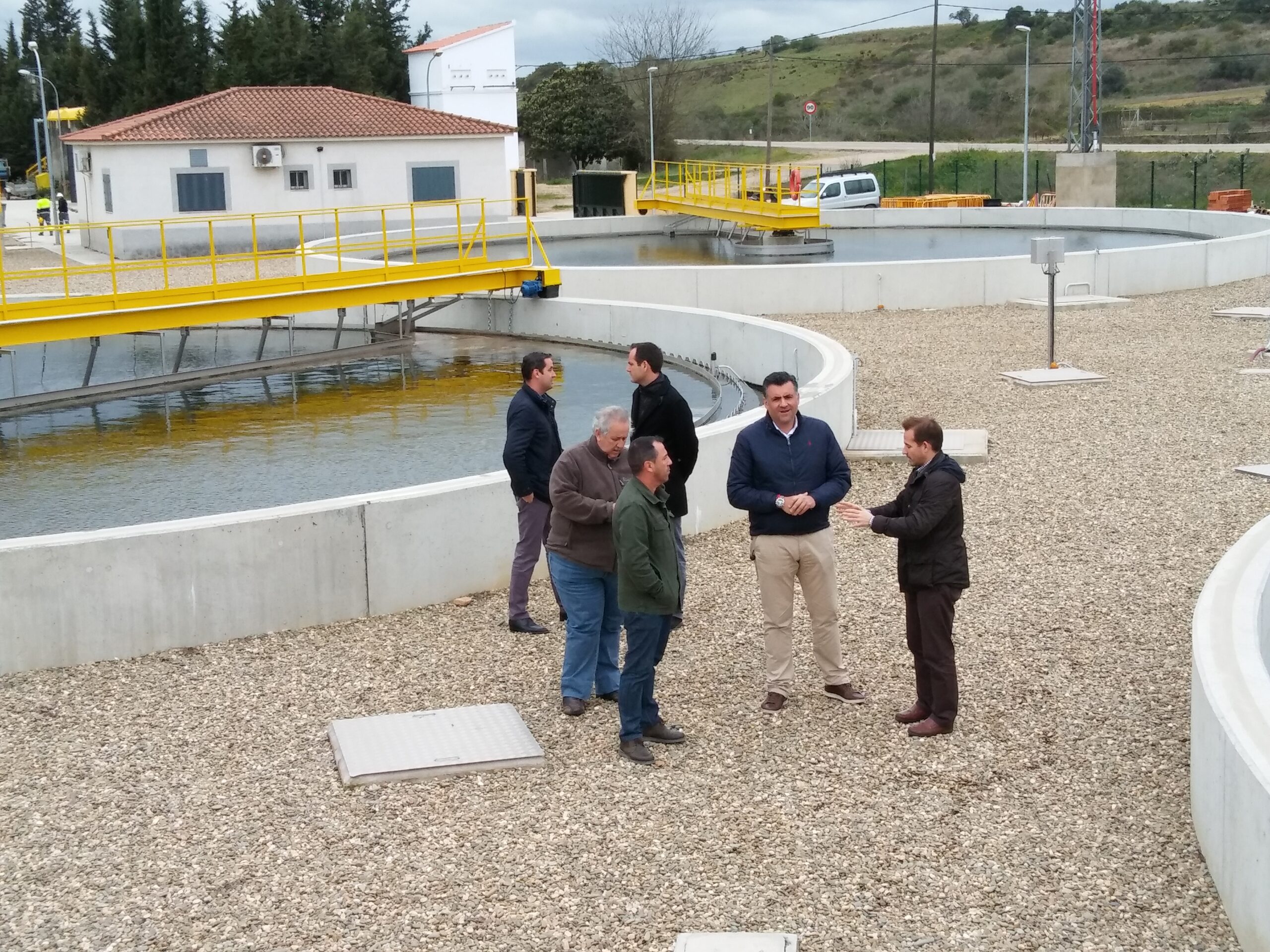 Visita del Alcalde de Coria a la EDAR con motivo del Día Mundial del Agua