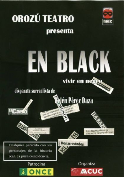 La compañía Orozú Teatro de la Asociación Andaluza Cultural de Ciegos representará mañana la obra Black-Vivir en negro