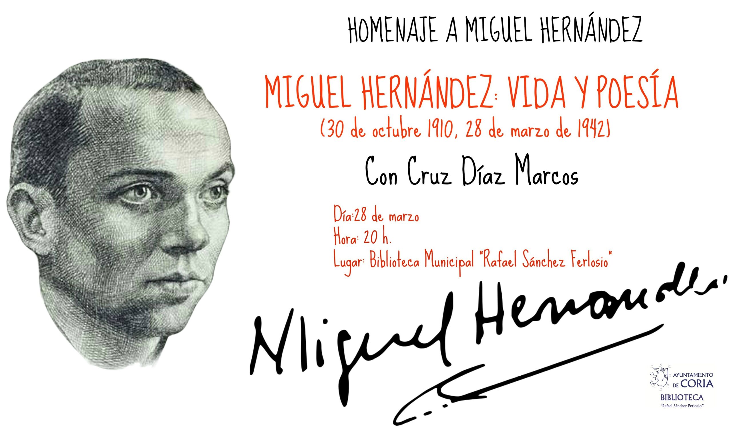 Actividad en la biblioteca con motivo del 75 aniversario de la muerte de Miguel Hernández