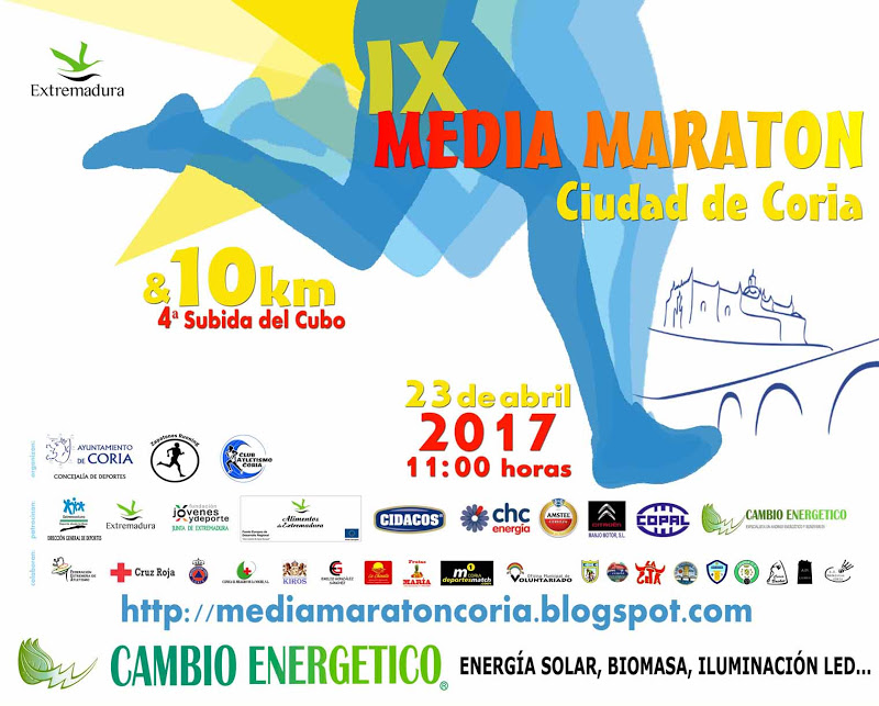Regulación del tráfico durante la IX Media Maratón Ciudad de Coria