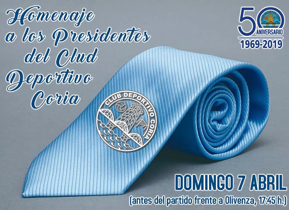 El CD Coria homenajeará a todos los Presidentes que han formado parte del Club durante los 50 años de historia