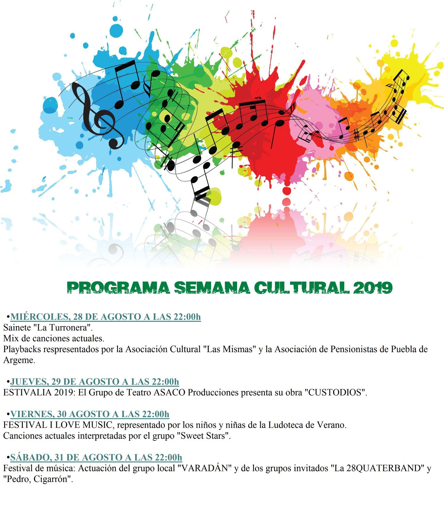 Puebla de Argeme celebra su Semana Cultural
