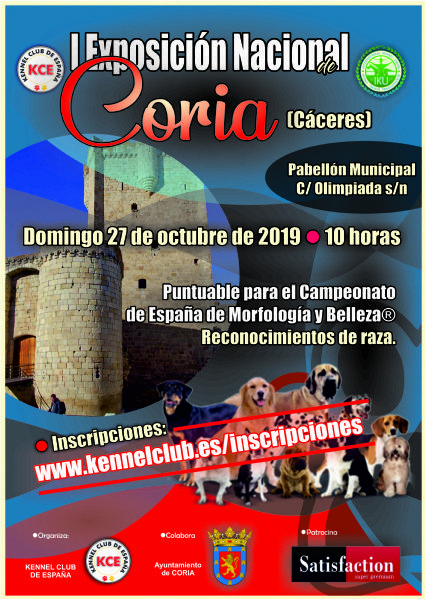 La Ciudad de Coria acogerá la I Exposición Nacional Canina