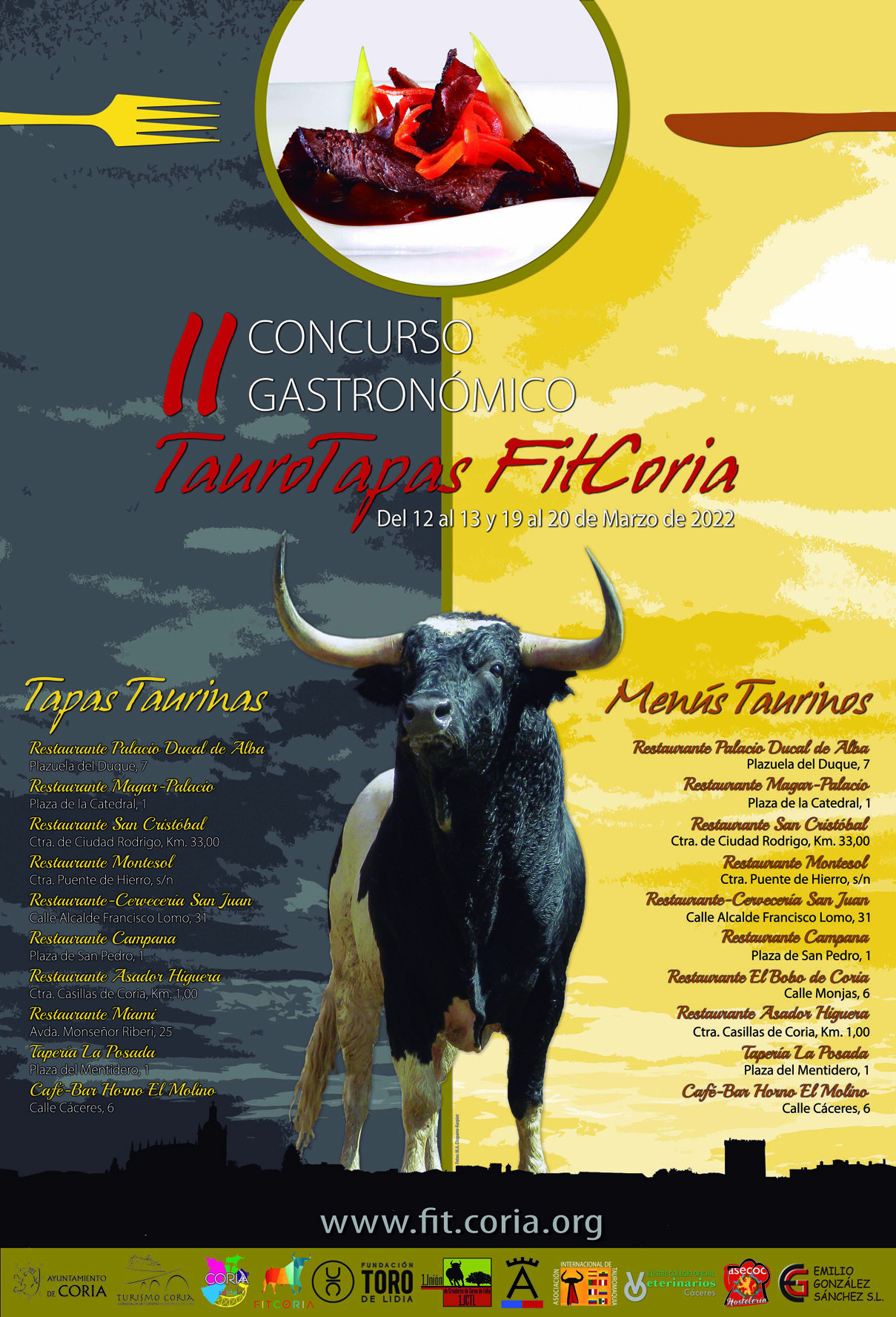 II Concurso Gastronómico «TauroTapas FitCoria 2020»