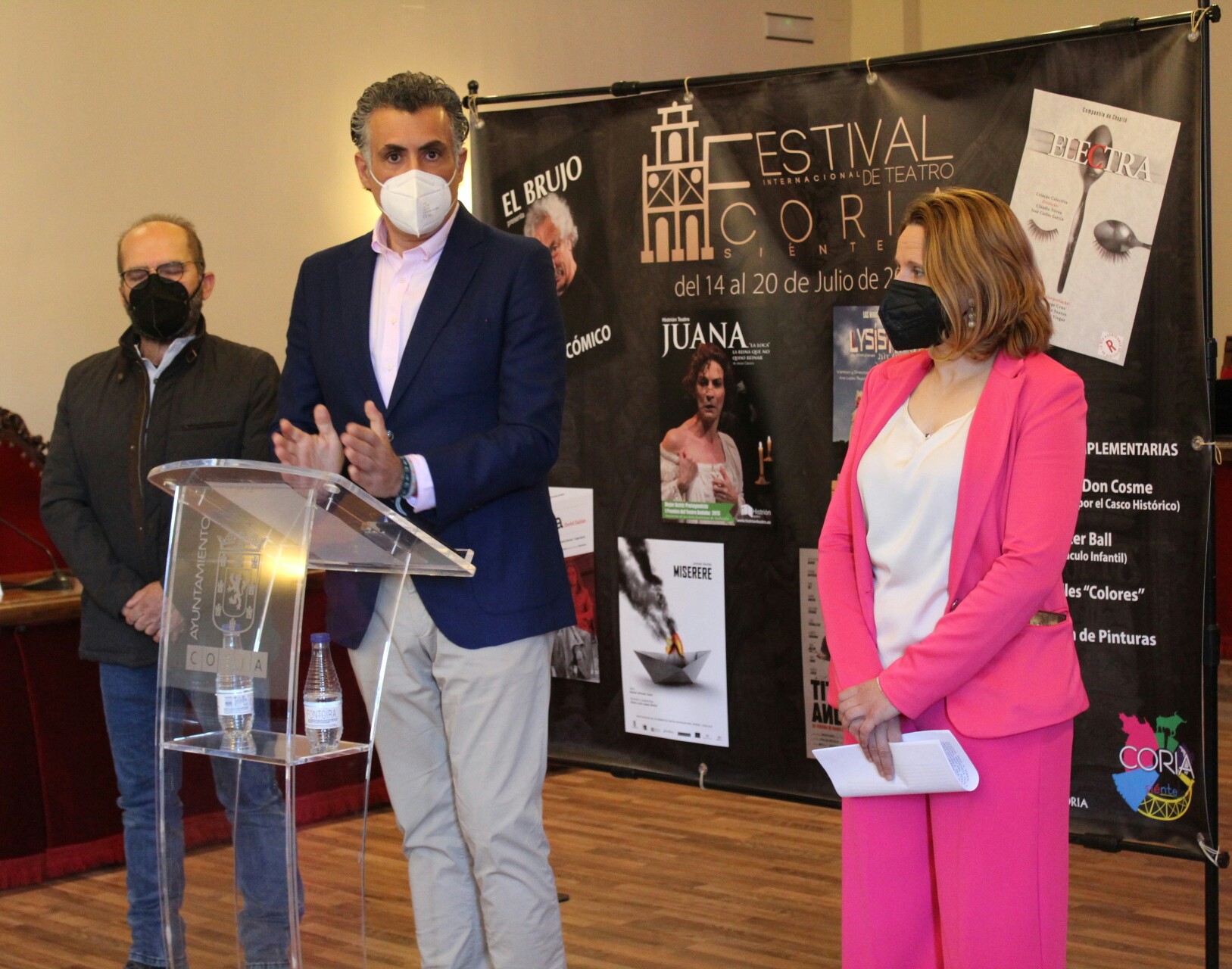 Presentación del Festival Internacional de Teatro «Coria Siéntela» que se celebrará del 14 al 20 de julio 2021