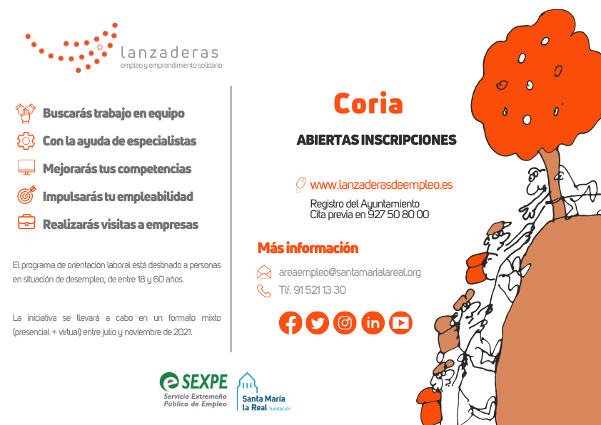 Últimos días de inscripción para la Lanzadera de Empleo de Coria