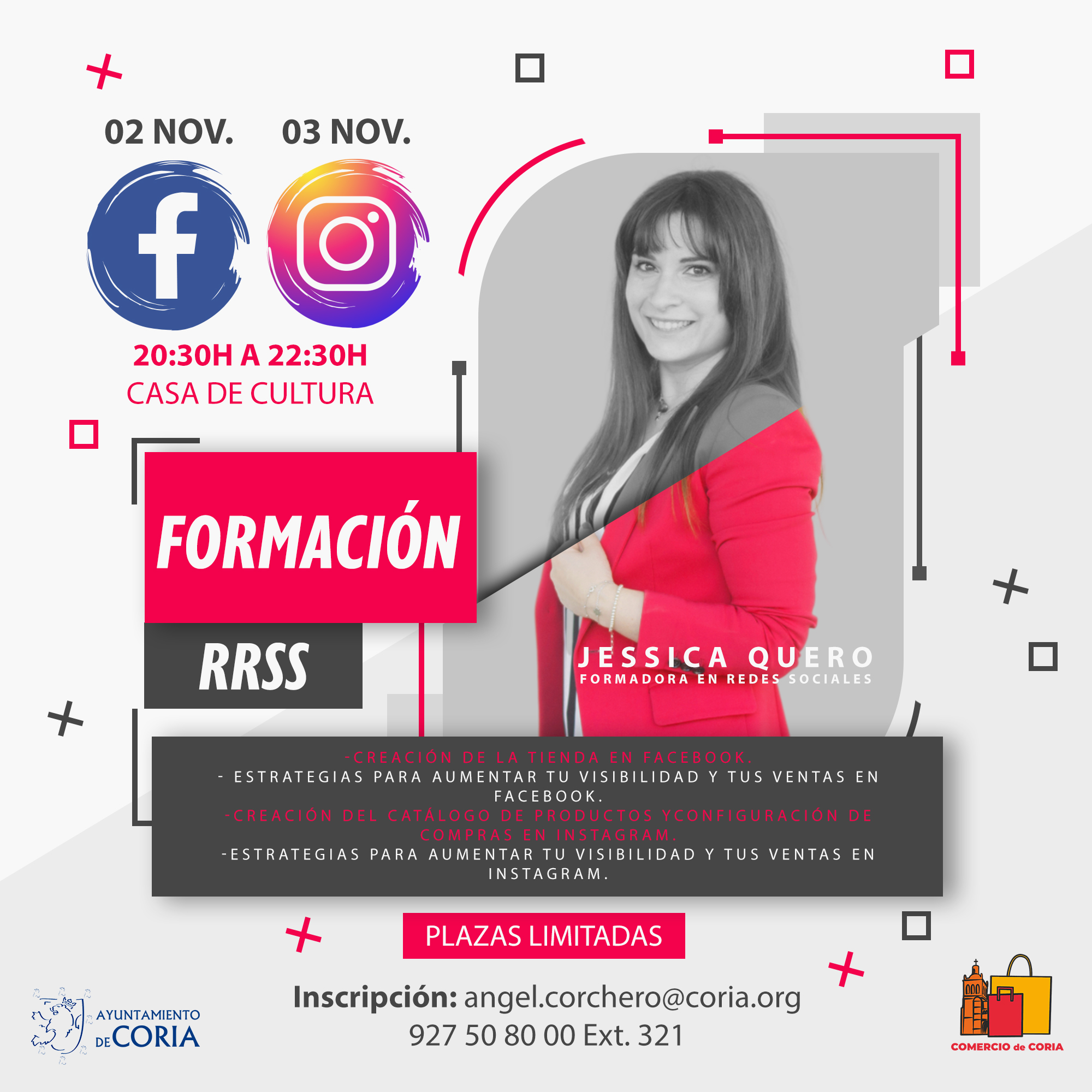 El Ayuntamiento de Coria organiza una formación para que el comercio local venda sus productos a través de redes sociales