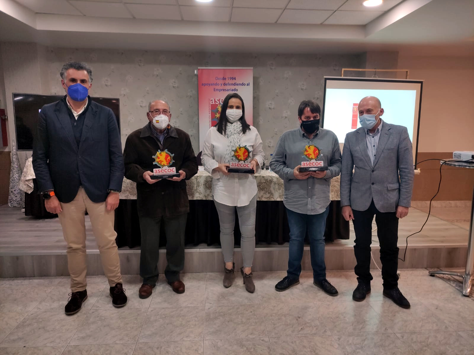 Fátima Sánchez, Ramón Domínguez y Pedro Clemente, premiados en los IV Premios Empresario de ASECOC