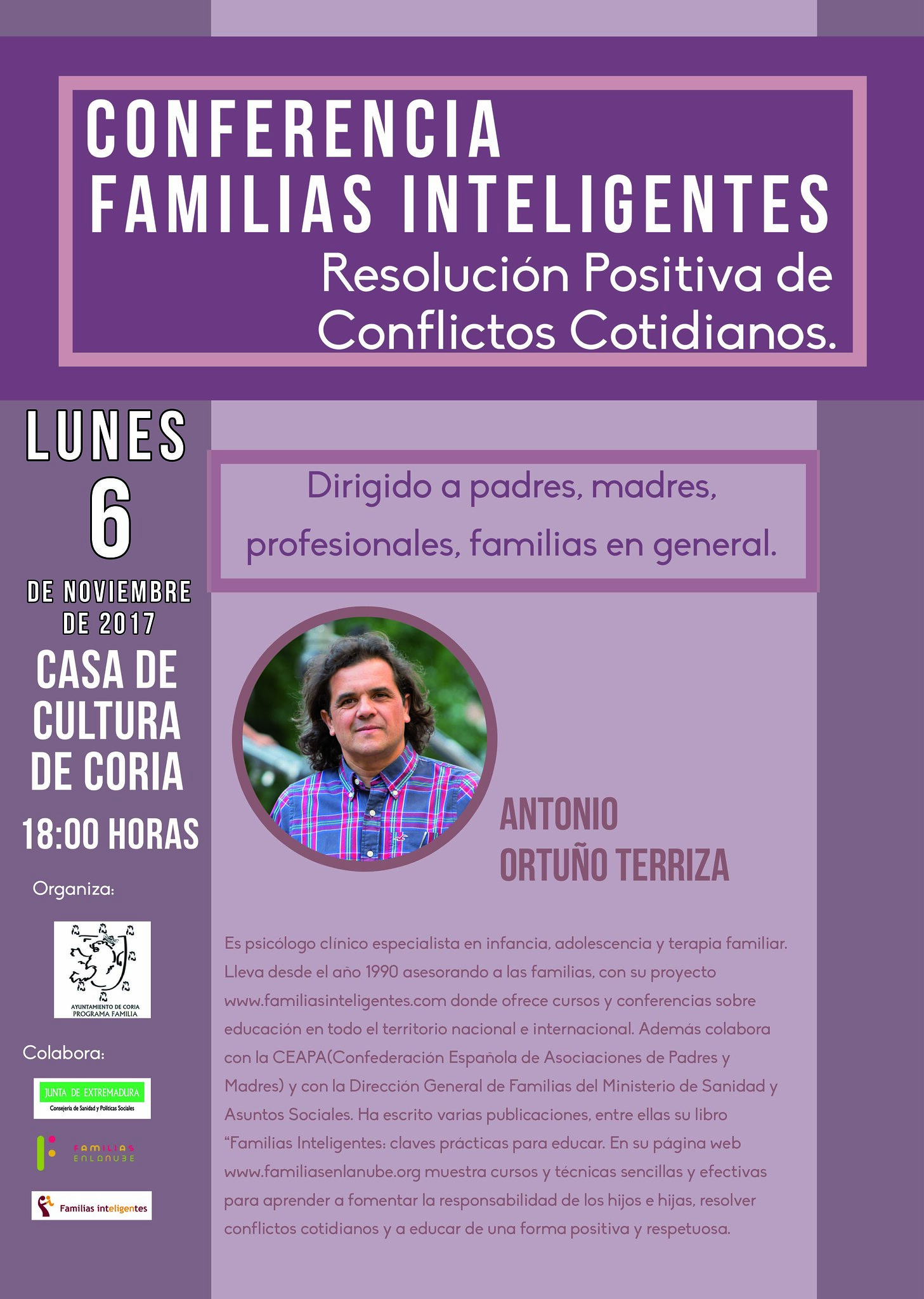 Conferencia Familias Inteligentes: Resolución Positiva de Conflictos Cotidianos