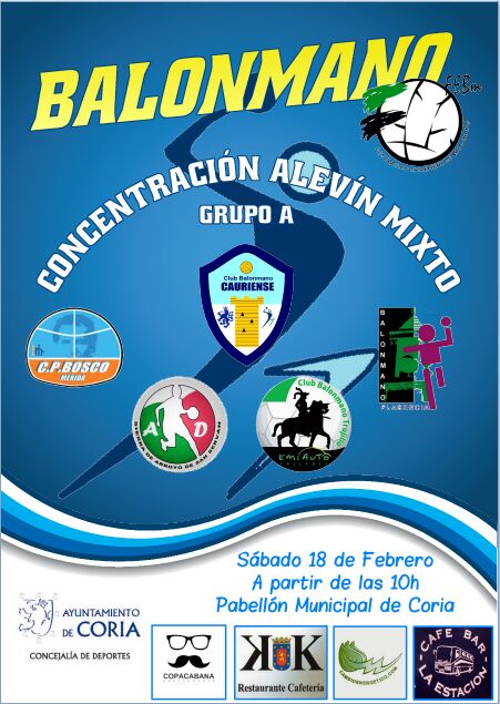 Concentración de Balonmano Alevín Mixto Grupo A en Coria