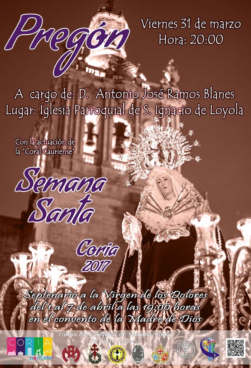 El Pregón de la Semana Santa Cauriense correrá a cargo de D. Antonio José Ramos Blanes