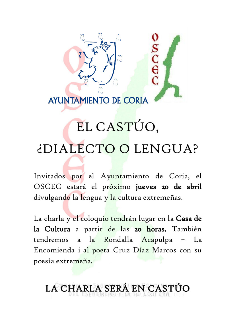 Conferencia: El Castúo, ¿Dialecto o Lengua?