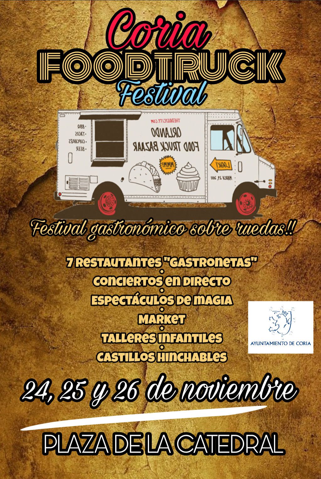 Este fin de semana se celebra el I Food Truck Festival en la Plaza de la Catedral de Coria