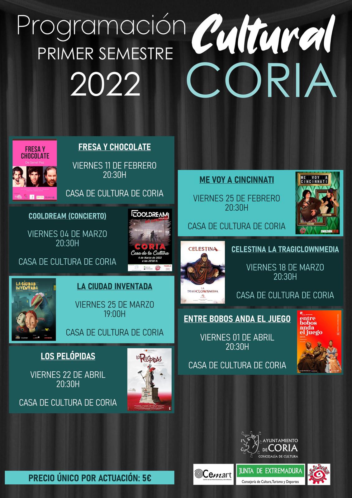 Exposiciones, conciertos y obras de teatro componen la programación cultural del primer semestre en Coria