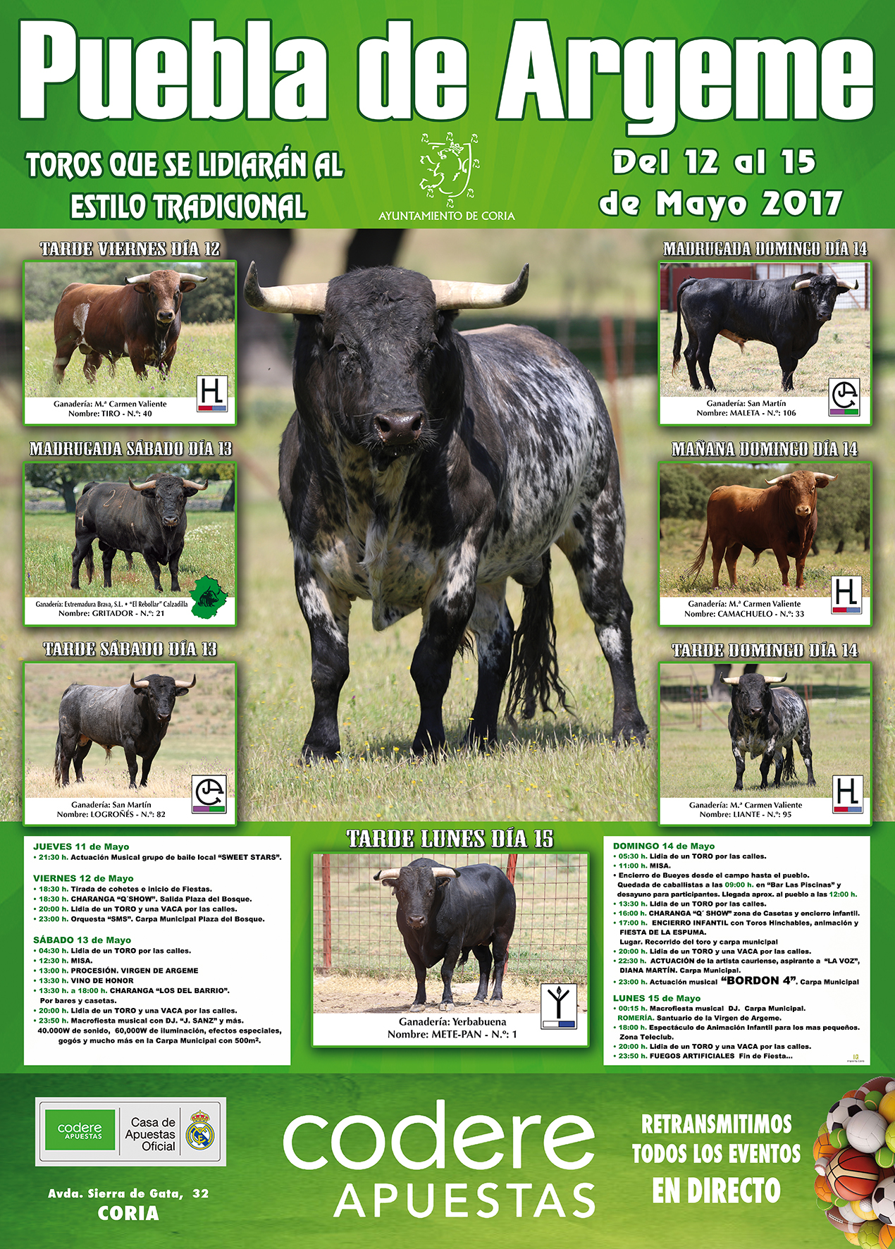 Puebla de Argeme celebrará sus Fiestas Patronales del 12 al 15 de mayo