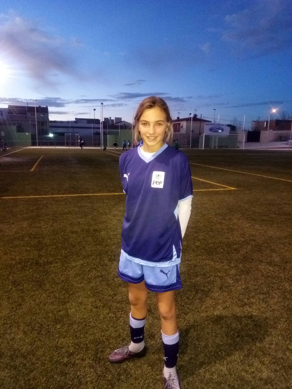 Una jugadora del Club Deportivo Coria Thais Sánchez Vaquero, participa con la selección extremeña en el campeonato de españa sub-12 femenino