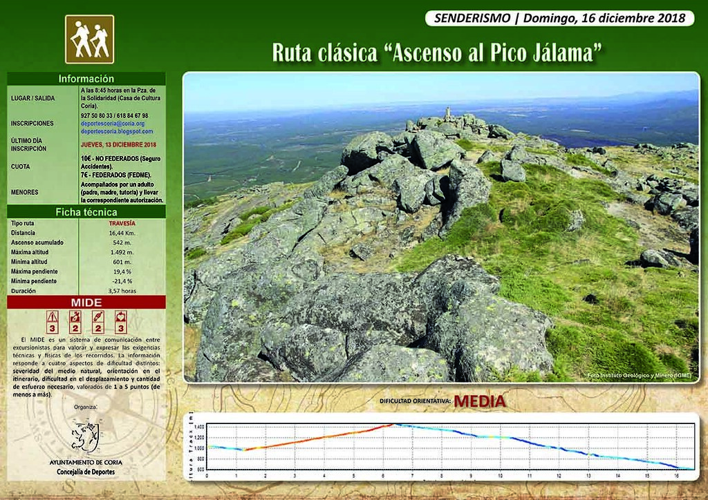El Ayuntamiento organiza la última ruta de senderismo del año con la «clásica Pico de Jálama-Puesta del Belén»