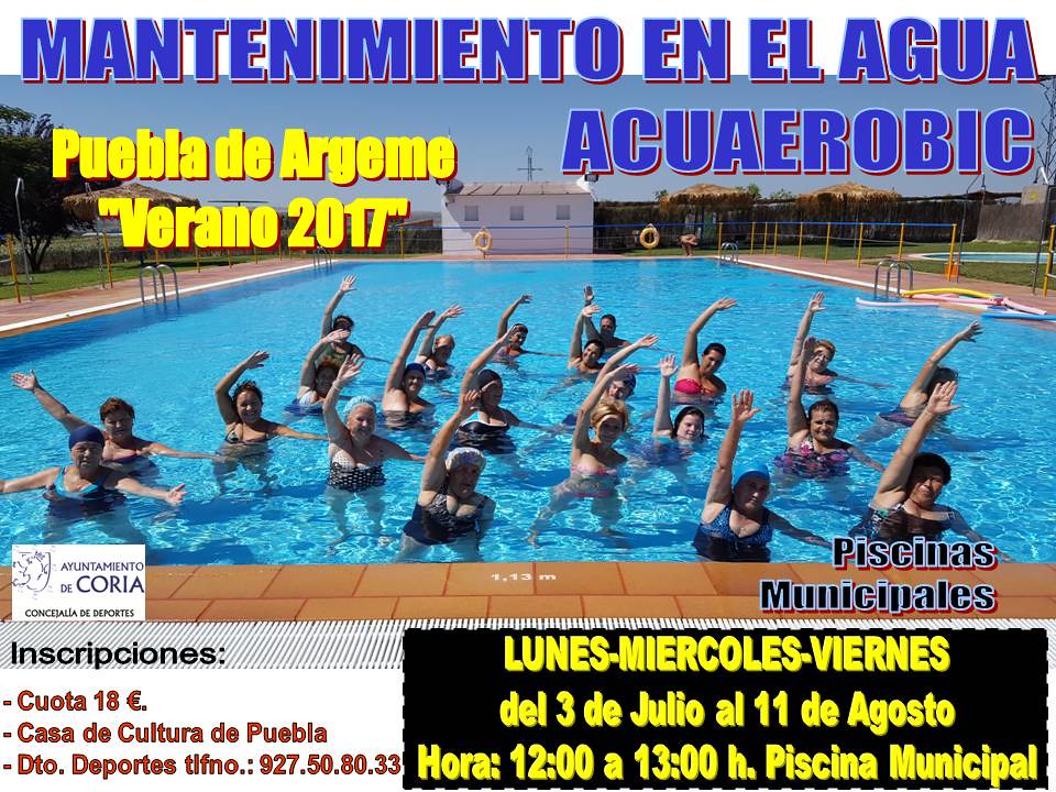 Cursos de Acuaerobic «Rincón del Obispo y Puebla de Argeme»
