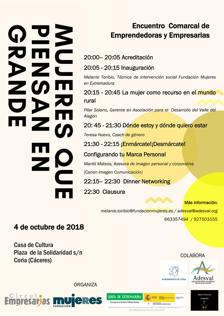 Encuentro comarcal entre emprendedoras y empresarias en Coria