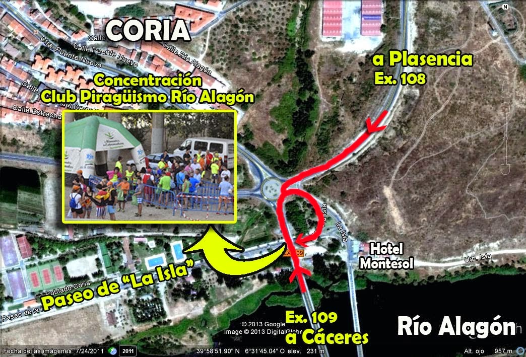 Recogida de las bolsas conmemorativas y tickets de empresas del descenso de río Alagón