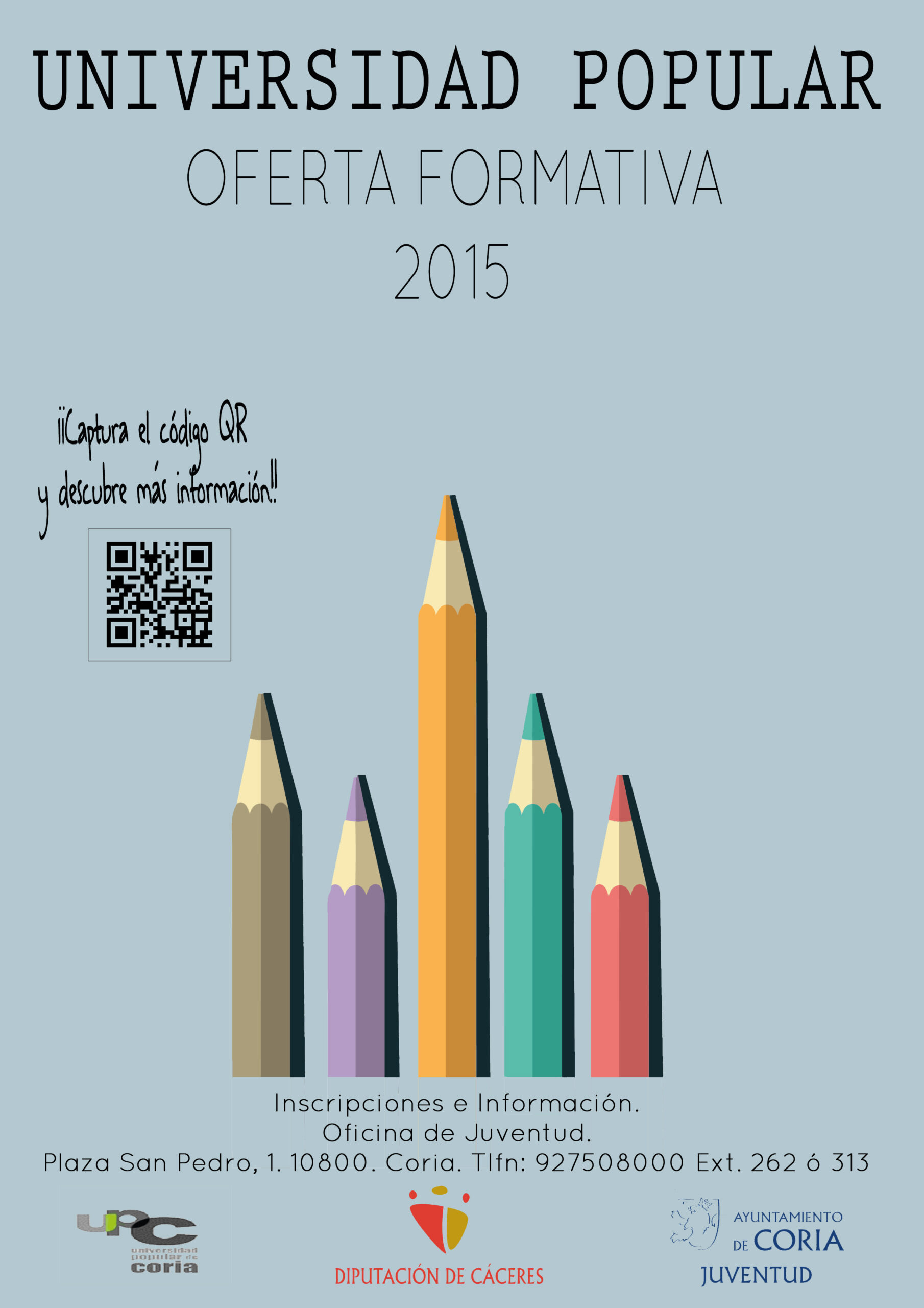El Ayuntamiento de Coria ofrece becas para los cursos de la nueva programación de la Universidad Popular