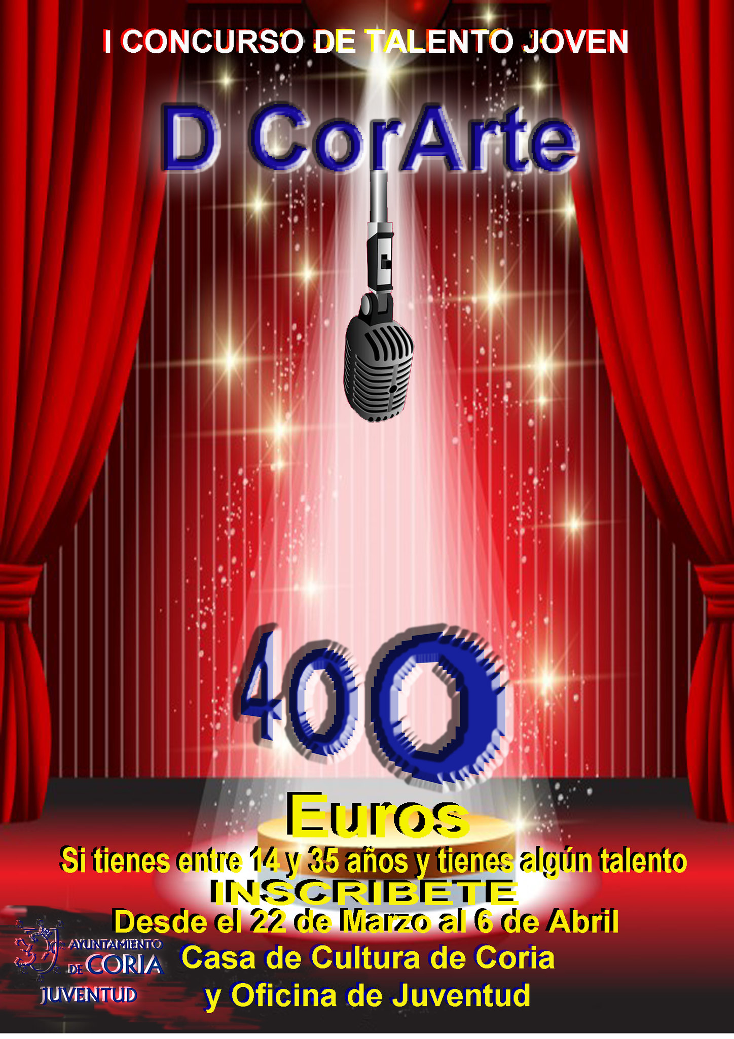 D COR ARTE, Final el sábado 9 de abril a las 19.00 horas en la Casa de Cultura
