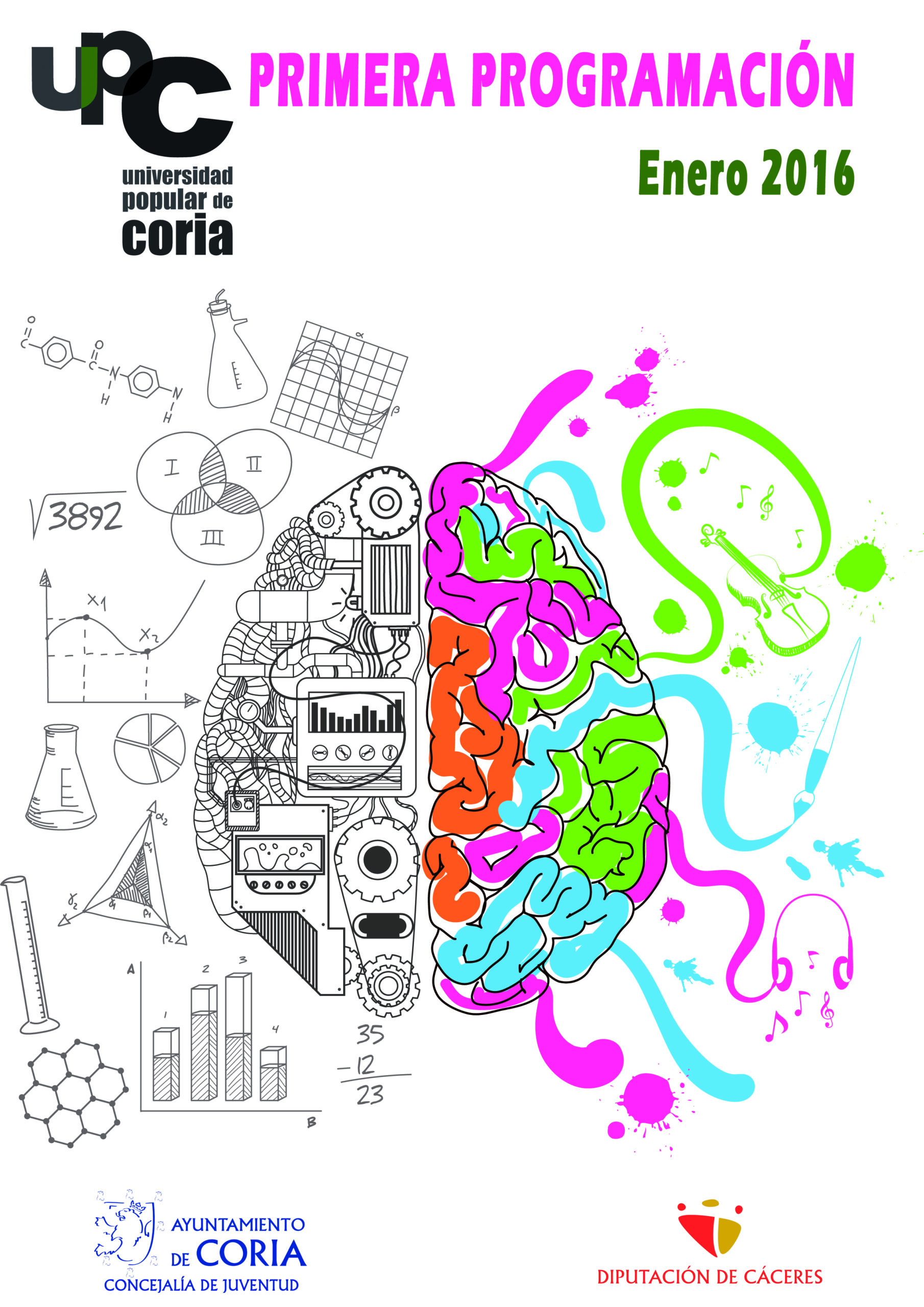 Primera Programación de 2016 de la Universidad Popular del Ayuntamiento de Coria