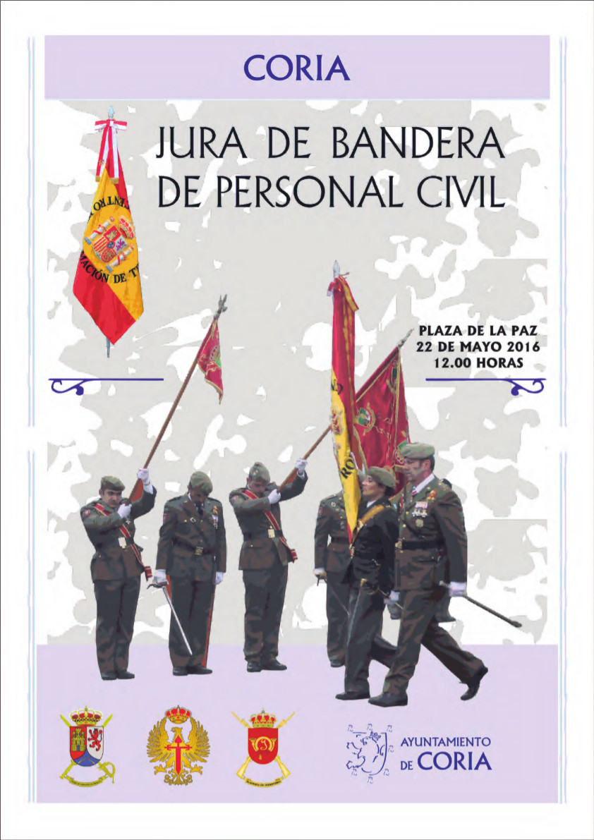 Instrucciones para el personal civil que va a prestar juramento o promesa ante la Bandera en Coria