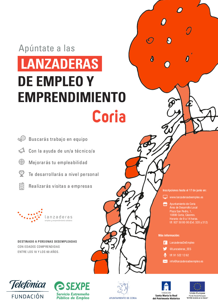 Lanzadera de Empleo en Coria, para personas desempleadas entre los 18 y 60 años