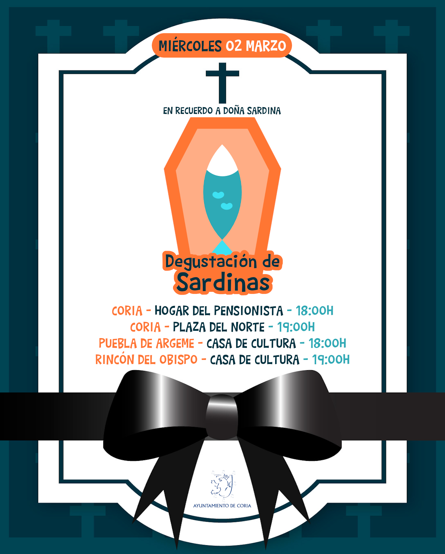 Coria celebrará una degustación de sardinas como fin del Carnaval