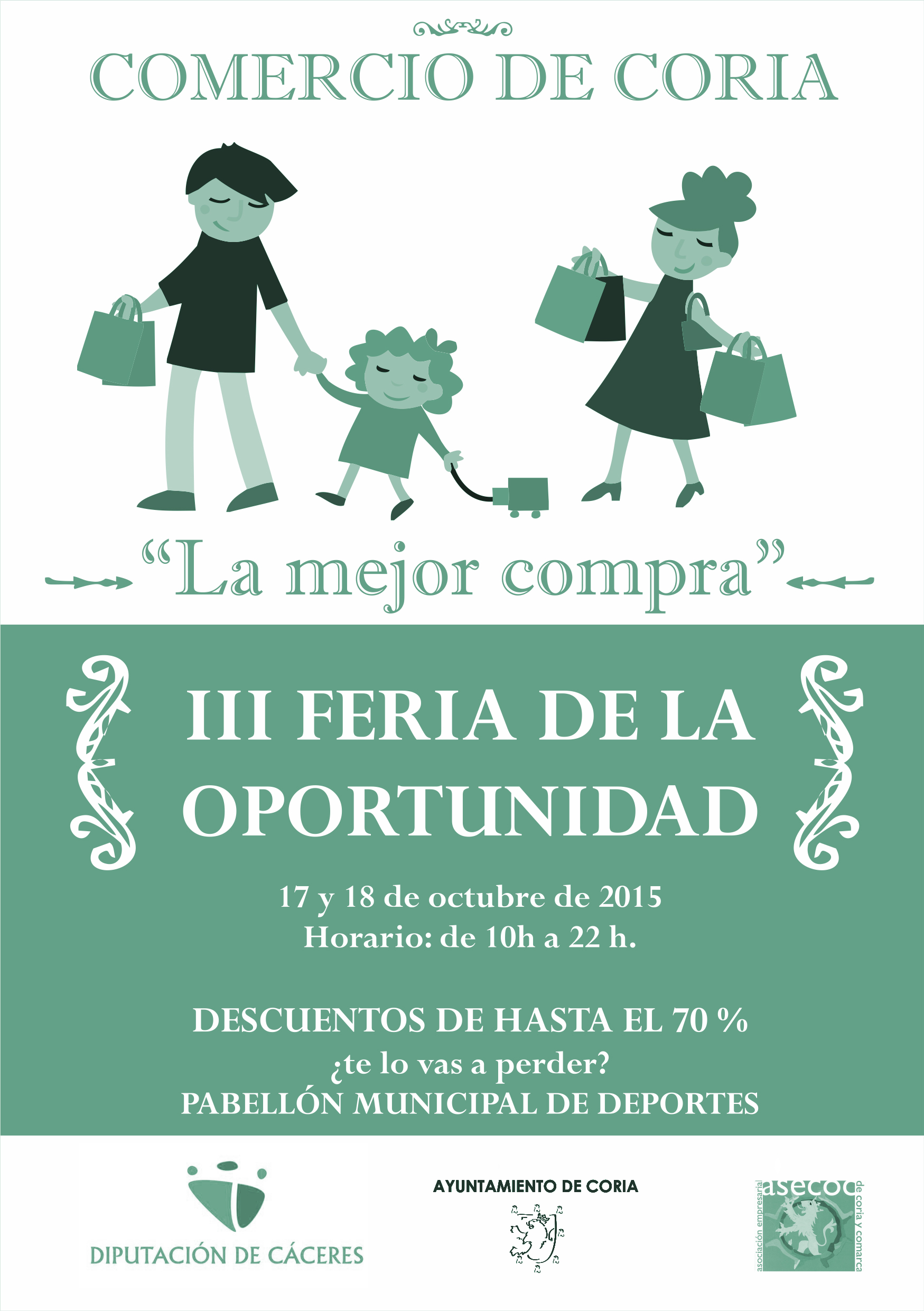 III Feria de la Oportunidad en Coria, 17 y 18 de octubre en el Pabellón Municipal de Deportes