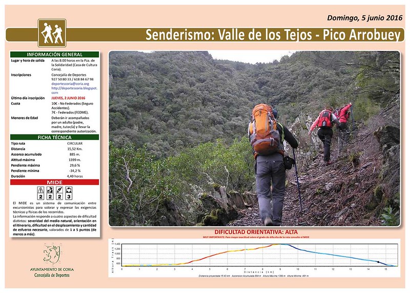 Ruta senderismo: «Valle de los Tejos – Pico Arrobuey»