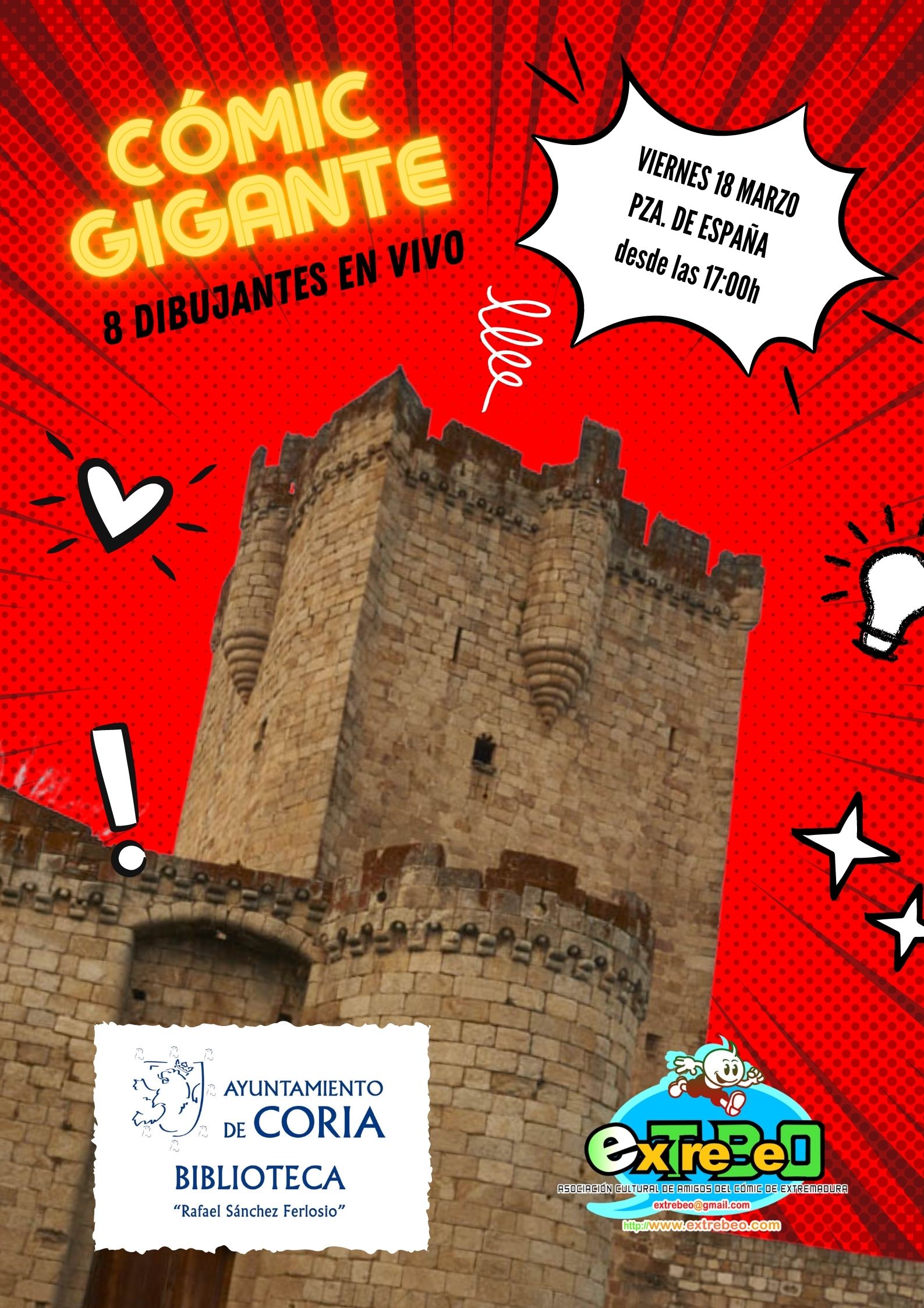 La biblioteca municipal organiza una actividad relacionada con el Cómic y la Historia de Coria