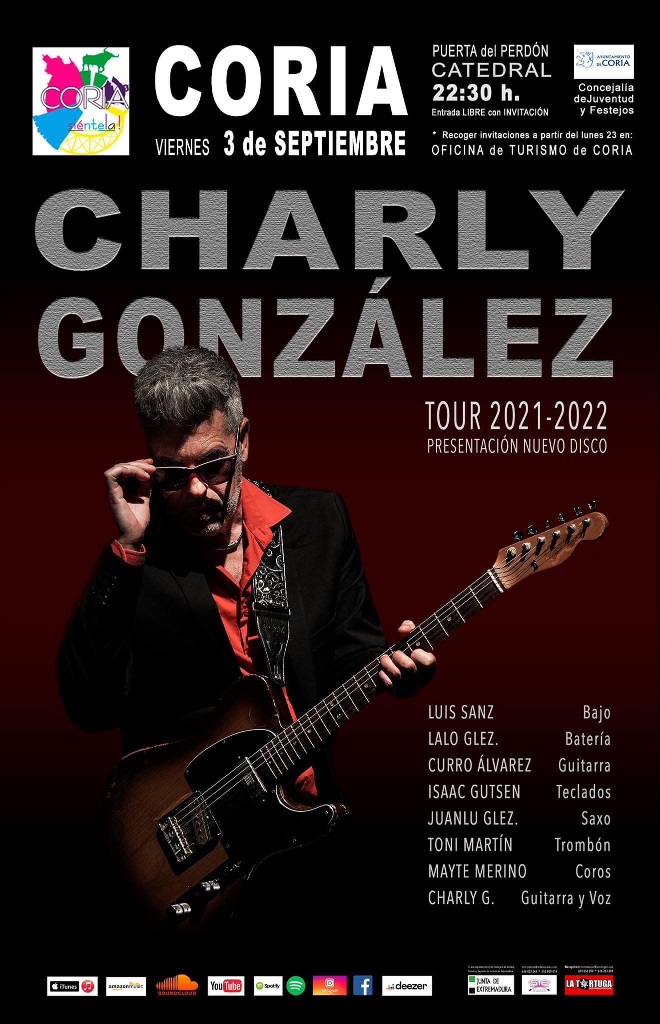 El día 3 de septiembre CHARLY GONZALEZ en Coria