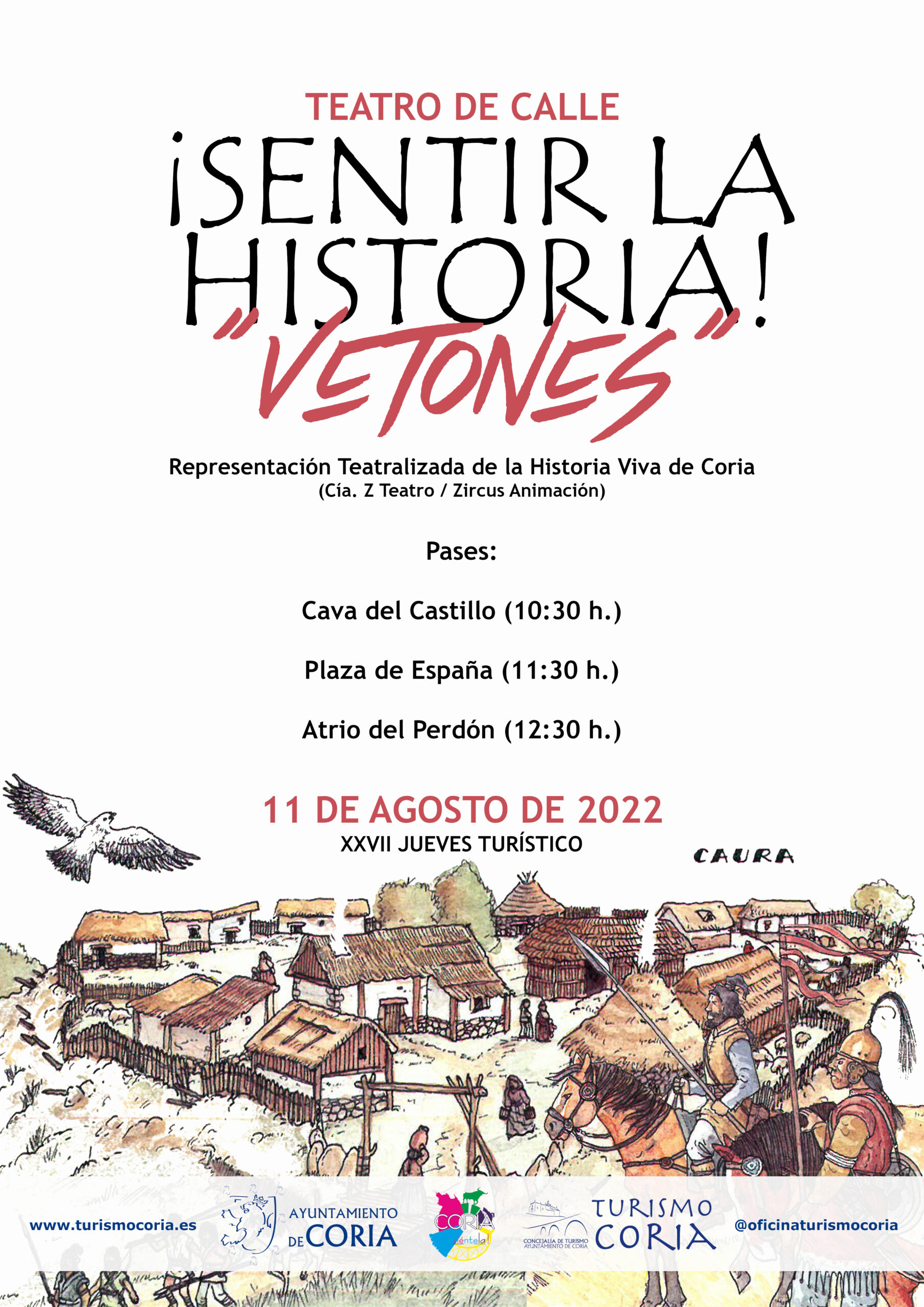El XXVII Jueves Turístico acogerá la representación teatralizada de la historia de Coria: ¡Sentir de la Historia! VETONES