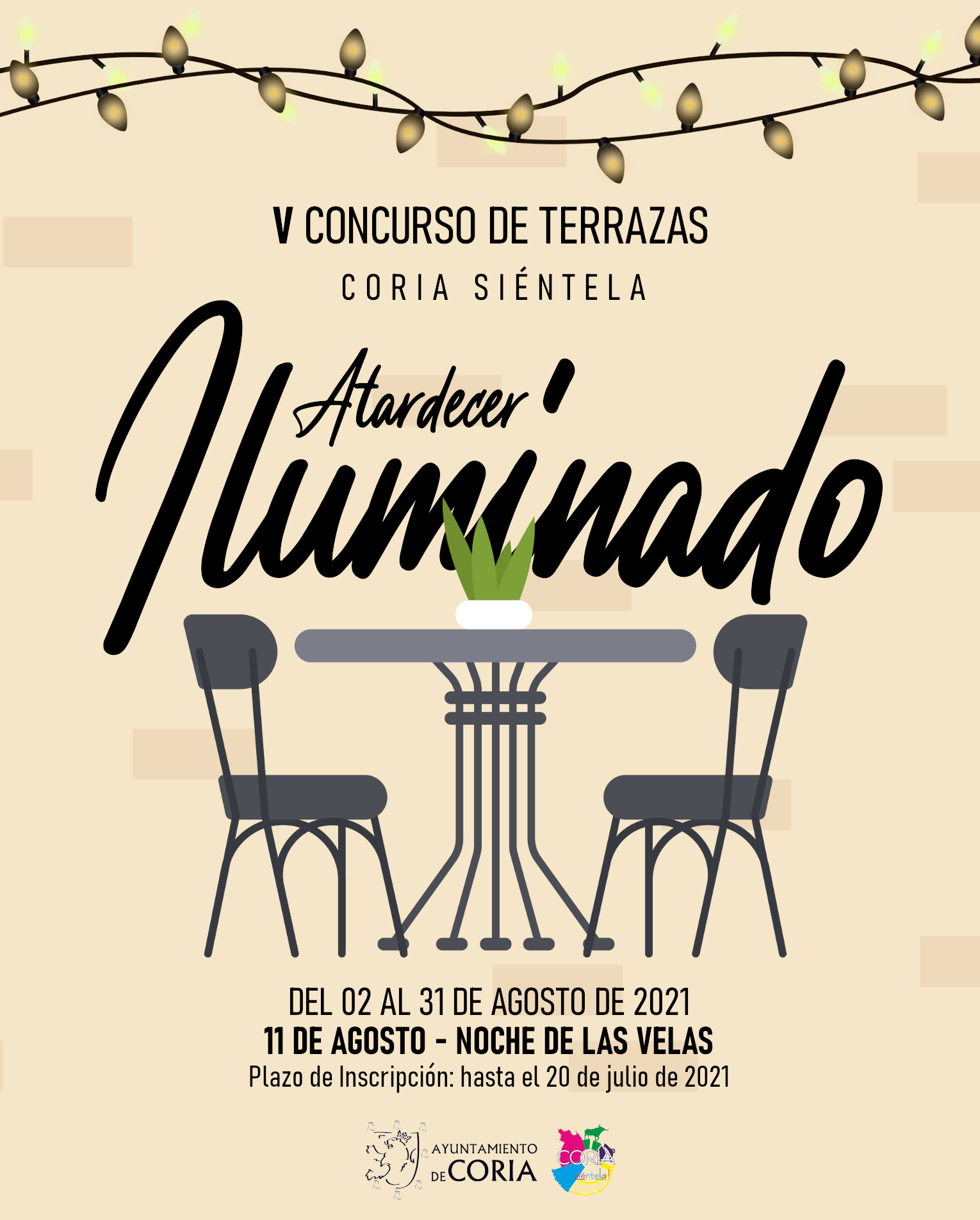 El V Concurso de Terrazas «Atardecer Iluminado» se celebrará del 2 al 31 de agosto de 2021