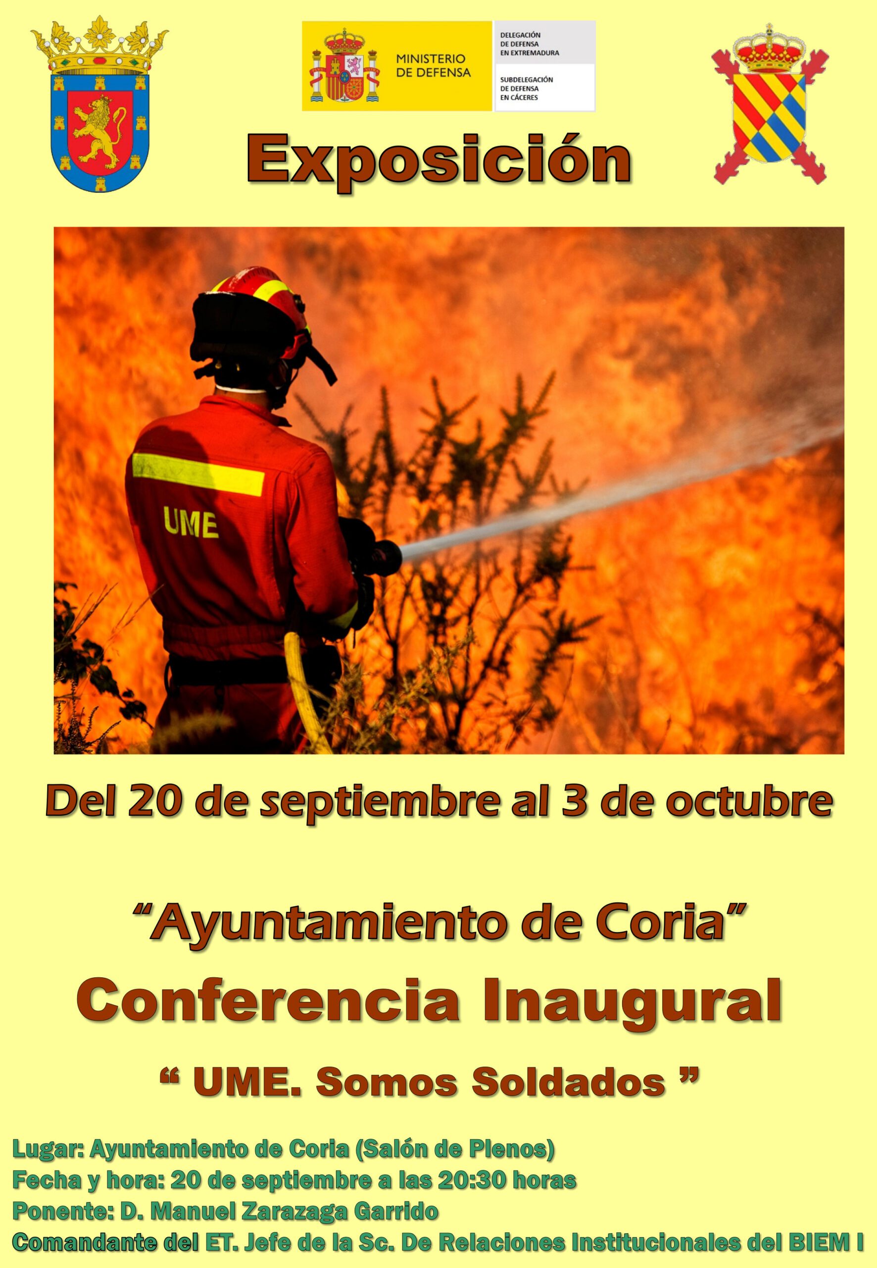 Exposición “UME. Somos Soldados” del 20 de septiembre al 3 de octubre