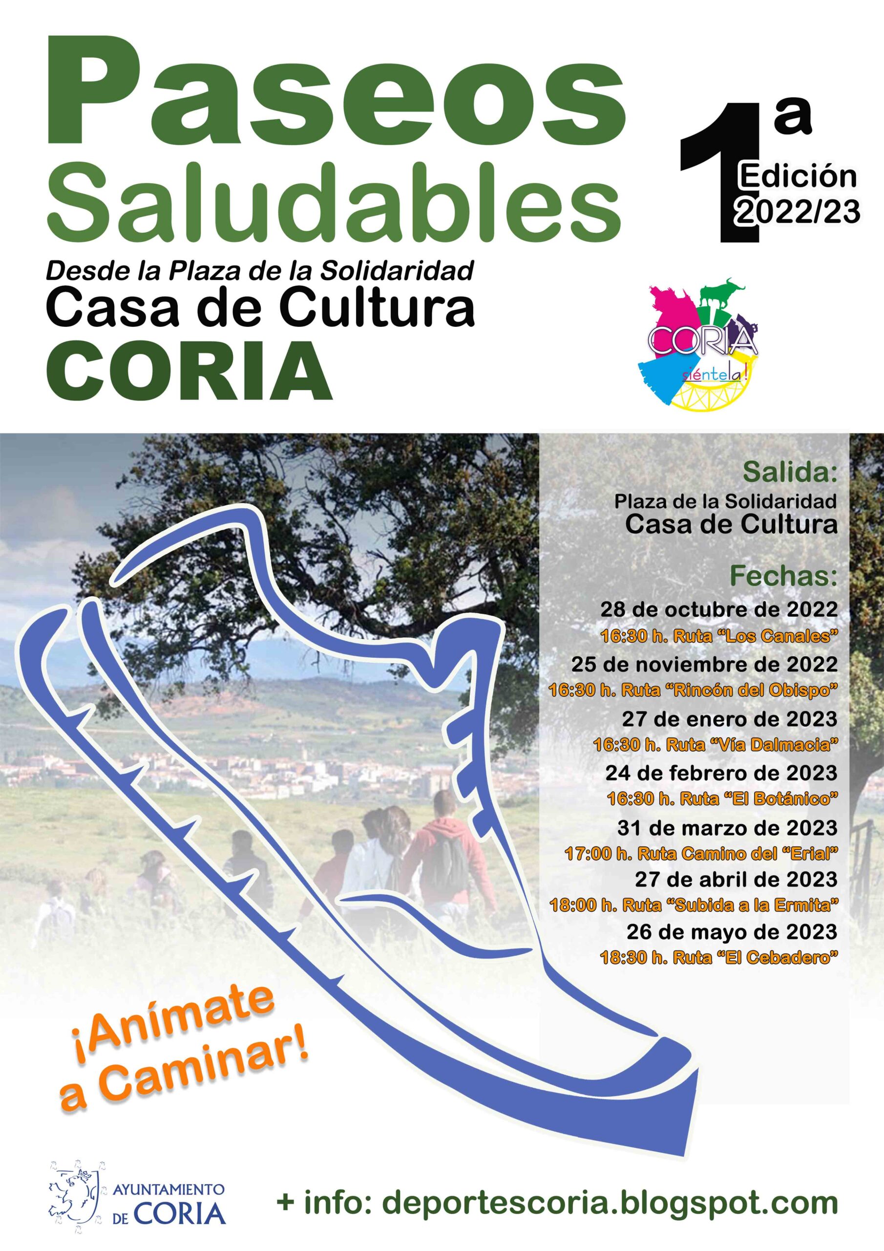 Programa de Paseos Saludables en Coria, 1ª Edición 2022/2023