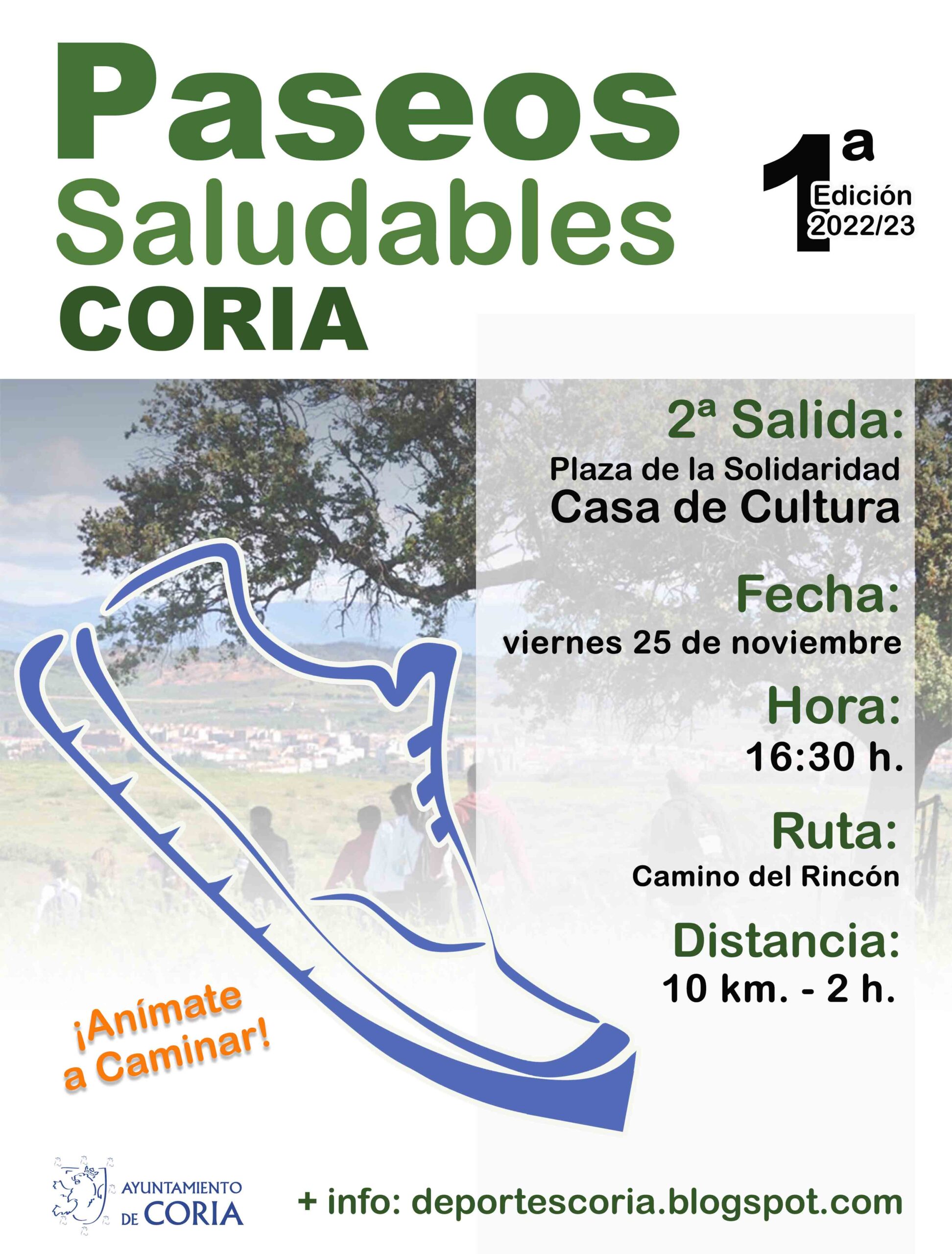 El Ayuntamiento ya prepara la segunda salida de Paseos Saludables programada para el 25 de noviembre