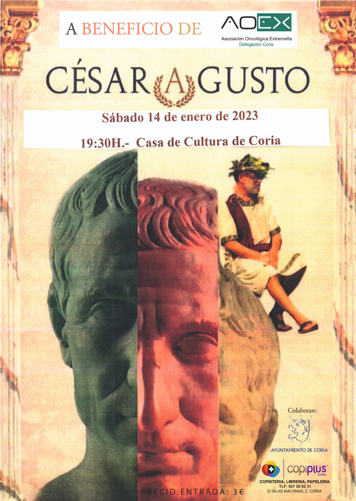 El sábado 14 de enero habrá teatro a beneficio de AOEX Coria
