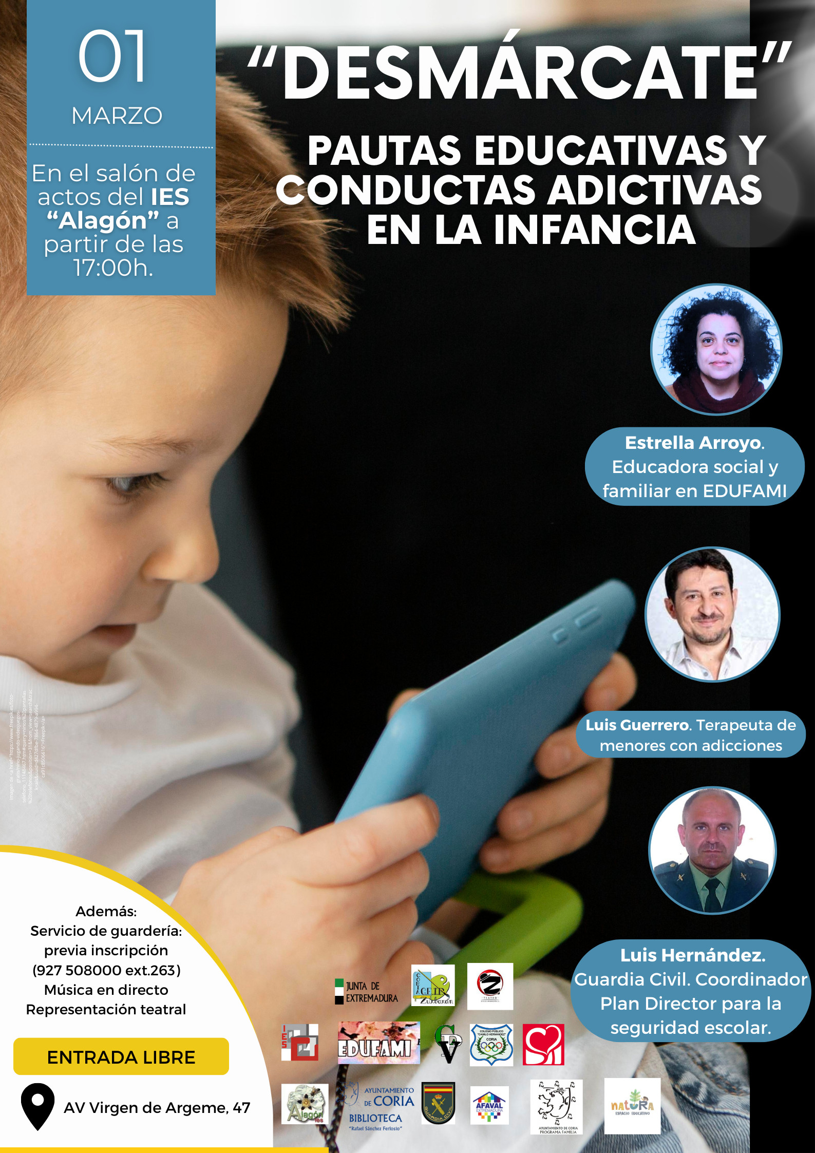 Campaña de concienciación sobre el abuso de las pantallas en la infancia, “Desmárcate”