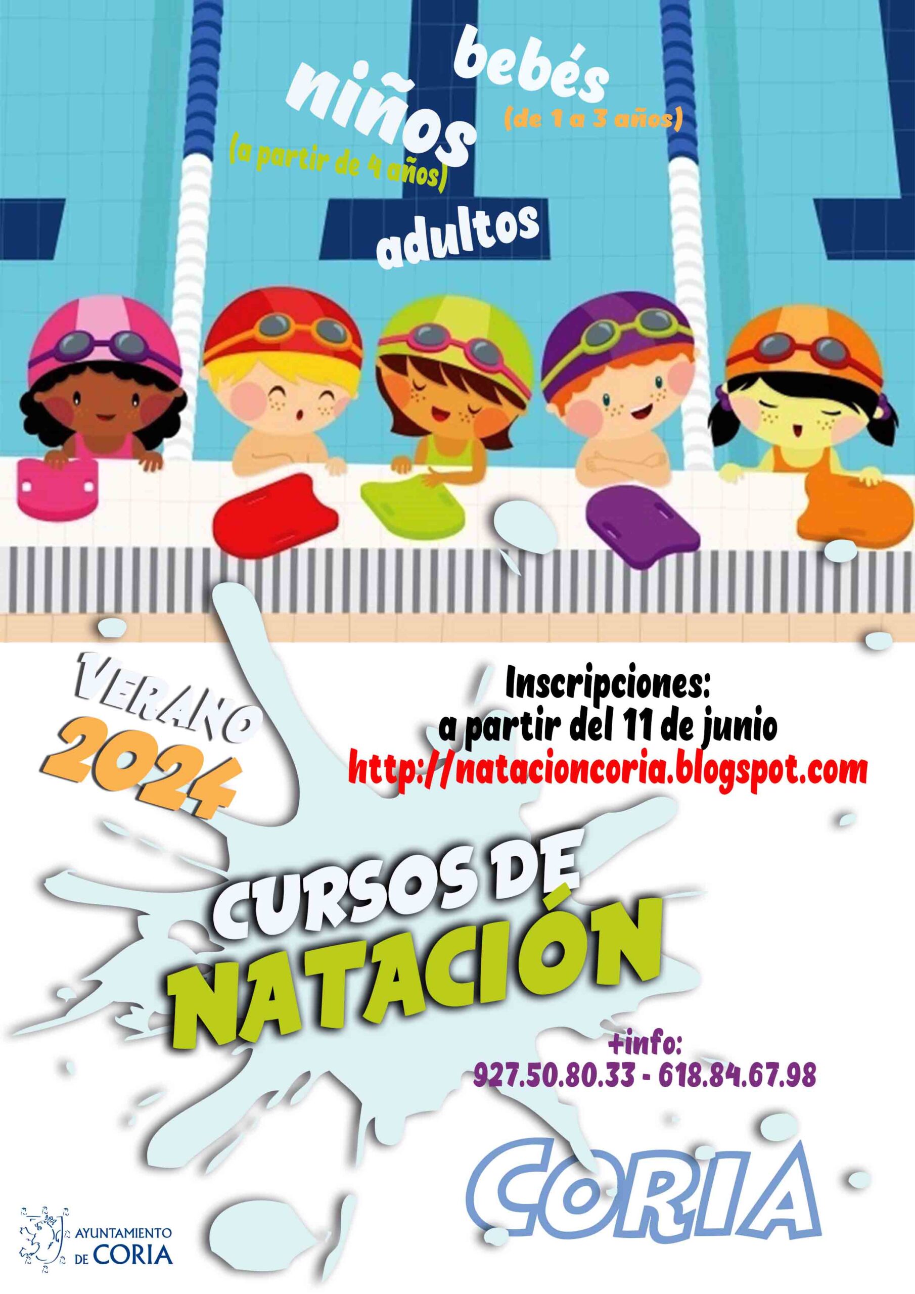 A partir del martes 11 de junio se abre el proceso de inscripción por vía on-line de los cursos de natación “Verano 2024”