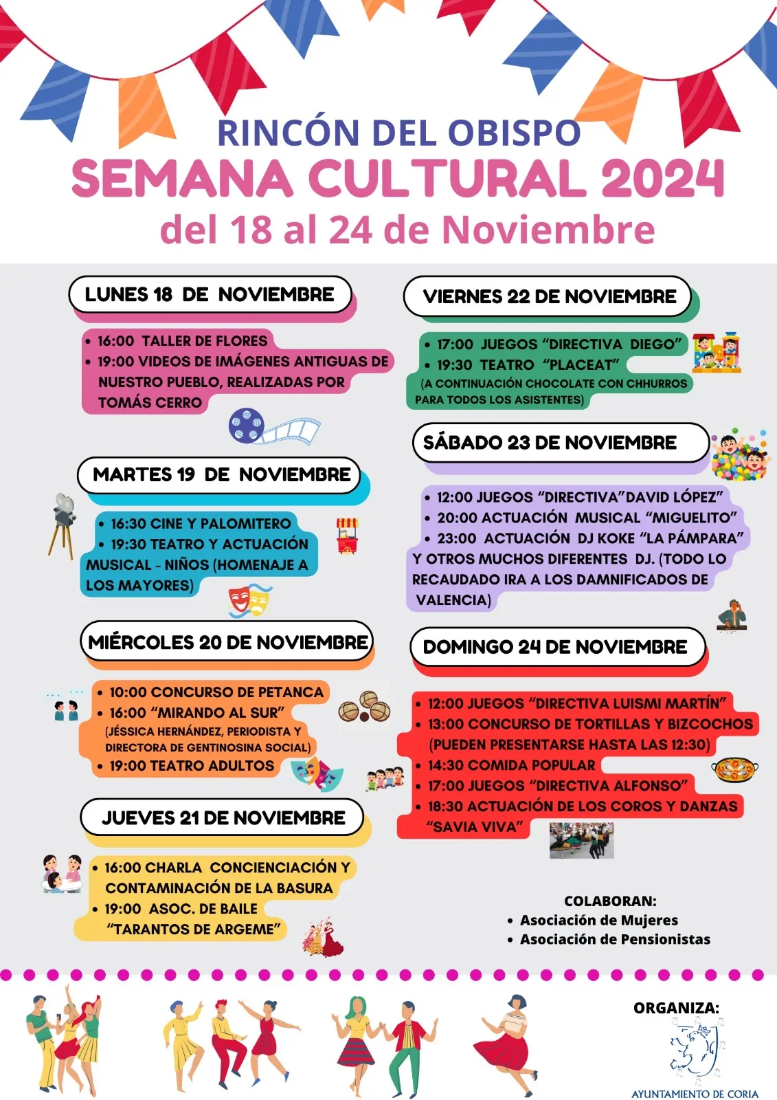Rincón del Obispo prepara su Semana Cultural del 18 al 24 de noviembre