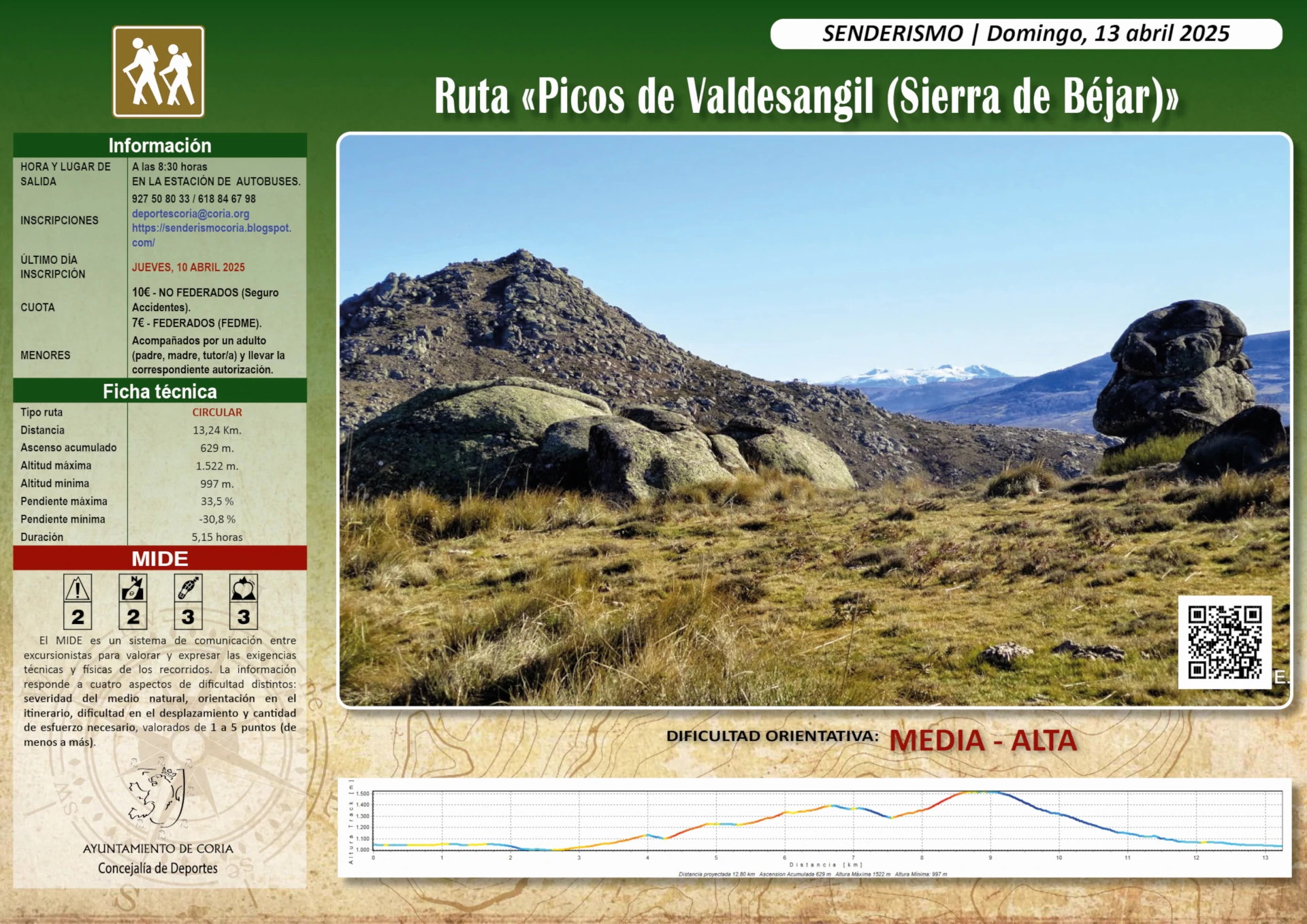 Ruta Senderista “Picos de Valdesangil” (Sierra de Béjar)