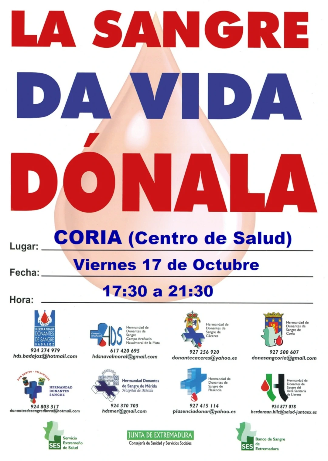 Colecta de Sangre en Coria