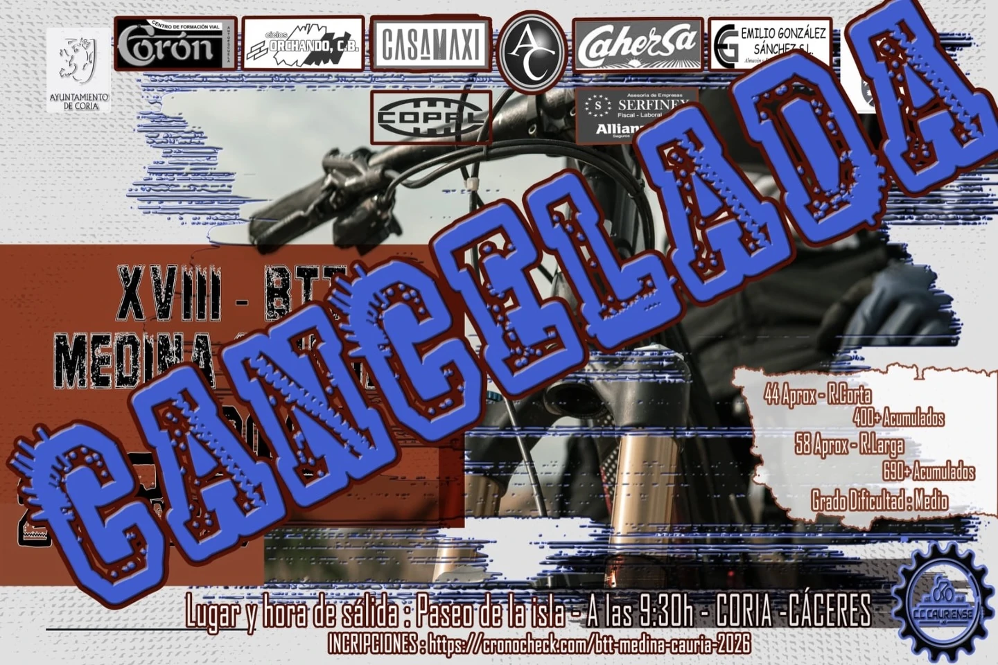 XVIII Marcha BTT “Medina Cauria” 2026 – Cancelada