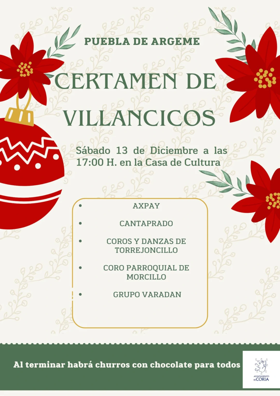 Certamen de Villancicos en Puebla de Argeme