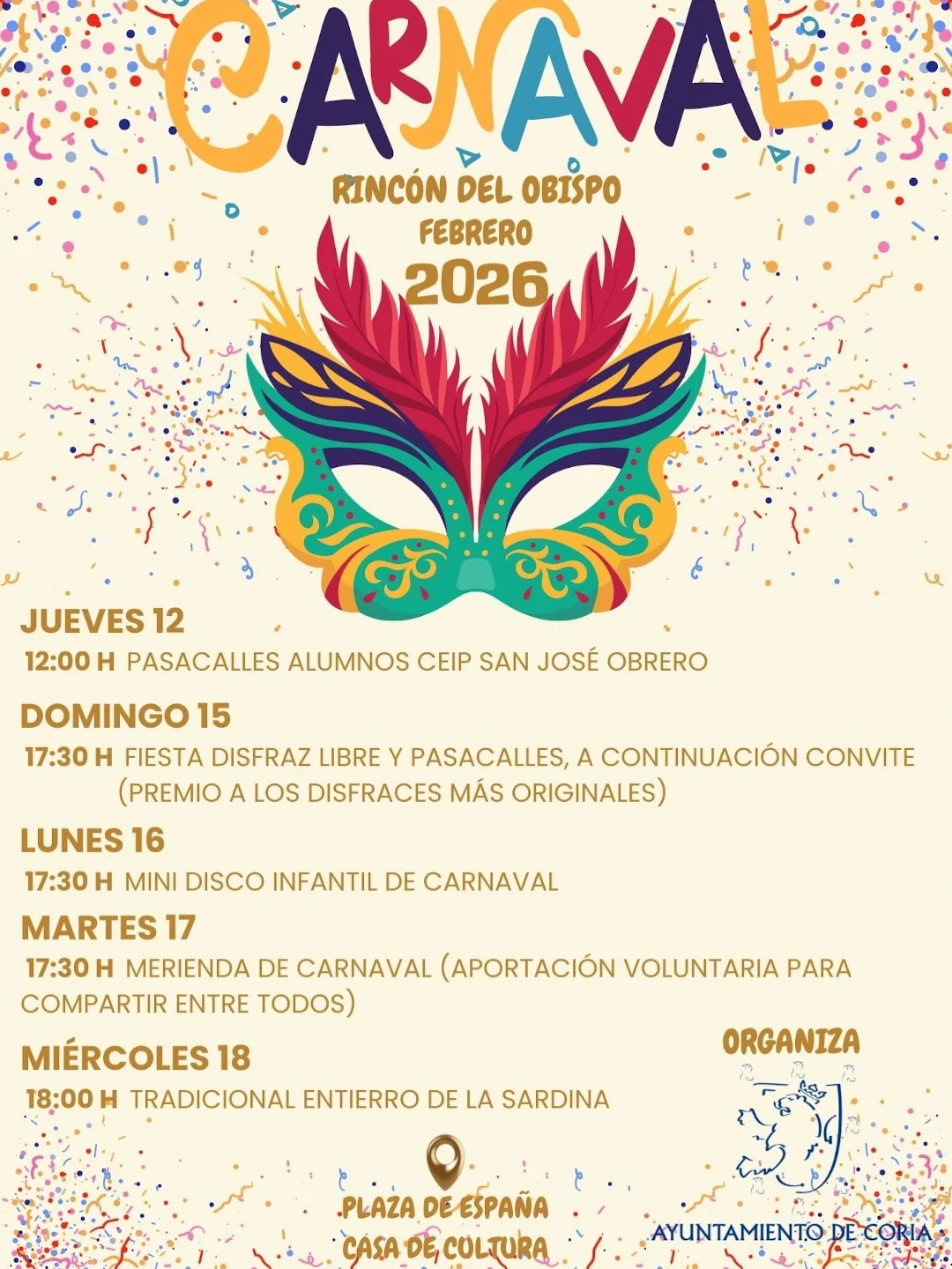 Carnaval 2026 en Rincón del Obispo